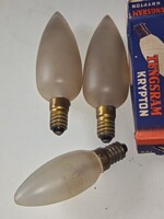 Régiség, gyűjtőknek! 1db Turul izzó, 110V, 15W. plusz 2db jelöletlen, ugyancsak 110V-os 25W izzó