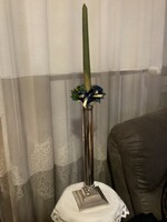 Jelzett Fink germany ezüstözött gyertyatartó 36 cm! 1980-as évekből!