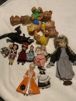 Régi gumi figurák,műanyag babák