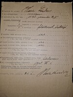 1938, tűzharcos zsidó személy adatlapja, aláírásával