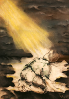 Reménysugár címmel eladó egy akvarell pasztell kép