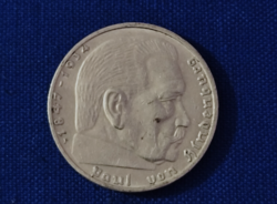 Horogkeresztes ezüst 2 Reichsmark, 1937 F (15)