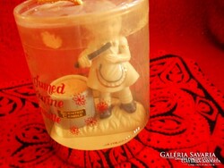 AUSZTRÁL SZÉP KISLEÁNY GYERTYATARTÓ, GYERTYÁVAL, DOBOZBAN. NEM HASZNÁLT. MÉRET:MAGASSÁG:14 CM,