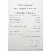 Magyarország,5000 forint 2004 - Pécsi Ókeresztény Sírkamrák - Certifikáció