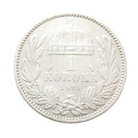 Magyarország,1 korona 1895 VF ezüst 5g835