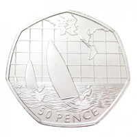 Egyesült Királyság,50 pence 2011 - London Olimpia - Vitorlázás aUNC+ nikkel