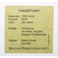 Magyarország,1000 forint 2009 - Bánki Donát - MÉF Certifikáció