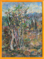 Fekete Zsolt: Szentkeresztbányai táj (háttérben a Hargitával)