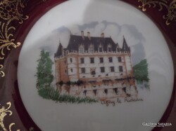 PORCELÁN - TÁNYÉR - LIMOGES - 9 cm  - ARANYOZOTT - PORCELÁN -  HIBÁTLAN