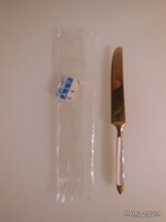 KÉS - ARANYOZOTT - GYÖNGYHÁZ NYÉL - TÖMÖR - 13 x 1 cm