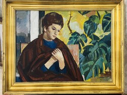 Szentgyörgyi Kornél (1916-2006) Női portré 1962
