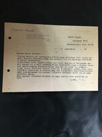 Csatkai Endre gépelt aláírt levele 1968