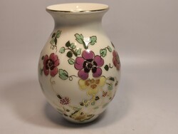 Zsolnay pillangó mintás váza 13cm Hibátlan!