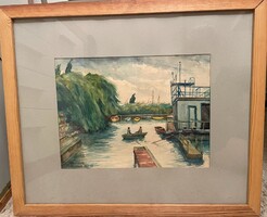 Akvarell életkép, Balatonalmádi (Takács Gyula, 1967.júl.)