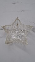 Üveg csillag mécses tartó