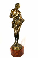 Pongrácz B. Szigfrid (1872-1929) NIMFA FAUN GYERMEKKEL