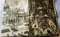 HORTHY ISTVÁN KORMÁNYZÓ HELYETTES TEMETÉSE GYÁSZ TEMETÉS KÉPES VASÁRNAP ÚJSÁG 1942