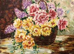 Hepp Natália: Virágok  kosárban
