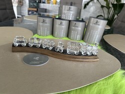 Swarovski Silver Crystal vonat szett sínnel díszdobozban