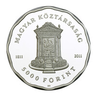 Deák téri Evangélikus Templom 5000 Forint 2011 PP 31,46g Ag925