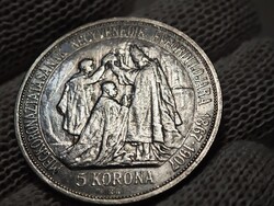 Ferenc József 5 ezüst korona 1907 jubileumi