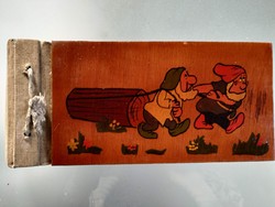 Antik festett  fatáblás fotóalbum