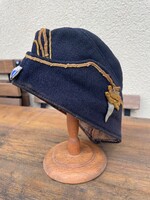 Régi diáksapka, antik diák sapka zományos iskolai jelvénnyel