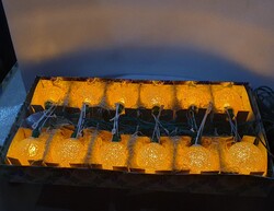 Retro meseszép karácsonyi Zlatokov led kristálygömb fényfüzér izzósor szocreál Csehszlovák