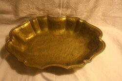 NAGY  RUSZTIKUS RÉZ TÁL, Kínáló, dekoráció