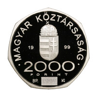 2000. évforduló, Gondolkodó 2000 Forint 1999 PP 20g Ag925