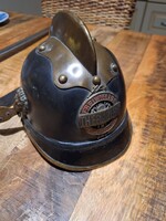 1900-as évek elejei Osztrák bőr önkéntes tűzoltó sisak