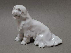 Zsolnay Sinkó komondor, kutya, szobor, figura, 13,5 cm