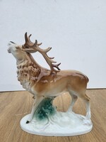Eladó német porcelán szarvas figura – Lippelsdorf (Thüringen)
