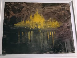 Acsa Szűcs Imre Budapest "Magyar Parlament " akvarel festmény..postázom