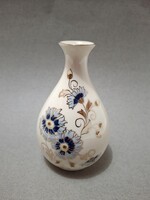 Zsolnay búzavirág mintás váza, 11,5 cm