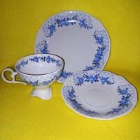 3 db-os reggeliző szett. Régi GDR német porcelán kávés-teás csésze alátéttel.