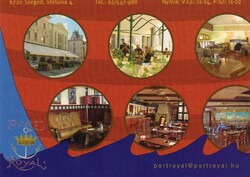 Képeslap:  Port Royal étterem Szeged. Reklám.