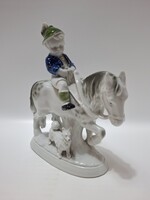 Fasold & Stauch porcelán lovas figura, 18,5 cm