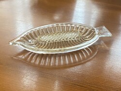 CSÓNAK ALAKÚ CITROM FACSARÓ, ANTIK KONYHAI ÜVEG ESZKÖZ, DEKORÁCIÓ