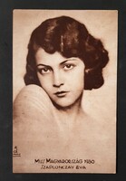 Miss Magyarország 1930 Szaplonczay Éva képeslap