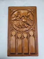 Rusói István Mázas Kerámia (44x26 cm), kályhacsempe, a képek szerinti állapotban