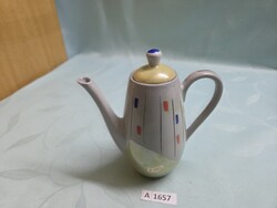 A1657 Art deco színes porcelán kávé kiöntő 16 cm