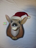 "HOLIDAY DEER" falra akasztható karácsonyi dekoráció - anno mozgó, "éneklő" szarvas fej