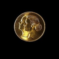 II: ALBERT ÉS CHARLENE ESKÜVŐJÉRE 2011 MONACO - Aranyozott gyönyörű emlékérem!