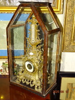 ANTIK BIEDERMEIER ÜVEGES ÓRA TARTÓ SZEKRÉNY ASZTALI VITRIN