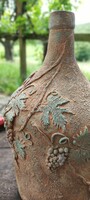 Handmade wine bottle or vase, decoration