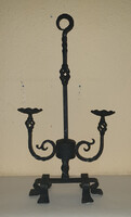Wrought iron candlestick – can be converted into an electric lamp, handmade (50cm)