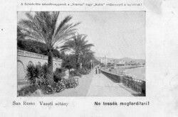Képeslap:  San Remo, hátulján szappan reklám.