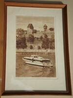 (N) Gy. Molnár István (Kunhegyes, 1933 — 2010) : Vízibusz a Dunán