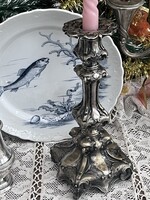 Ezüstözött gyertyatartó